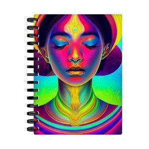 Trippy Drawings Spiral Notebook - Beautiful Girl Notebook - Graphic Notebook